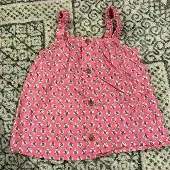 Crewcuts Other - Crewcuts pink floral tank top size 6-7 girls